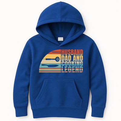 Husband Dad And Cooking Legend Cook Cooking And Chef Meaningful Gift Kids Hoodie