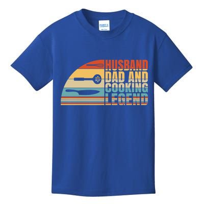 Husband Dad And Cooking Legend Cook Cooking And Chef Meaningful Gift Kids T-Shirt