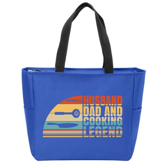 Husband Dad And Cooking Legend Cook Cooking And Chef Meaningful Gift Zip Tote Bag