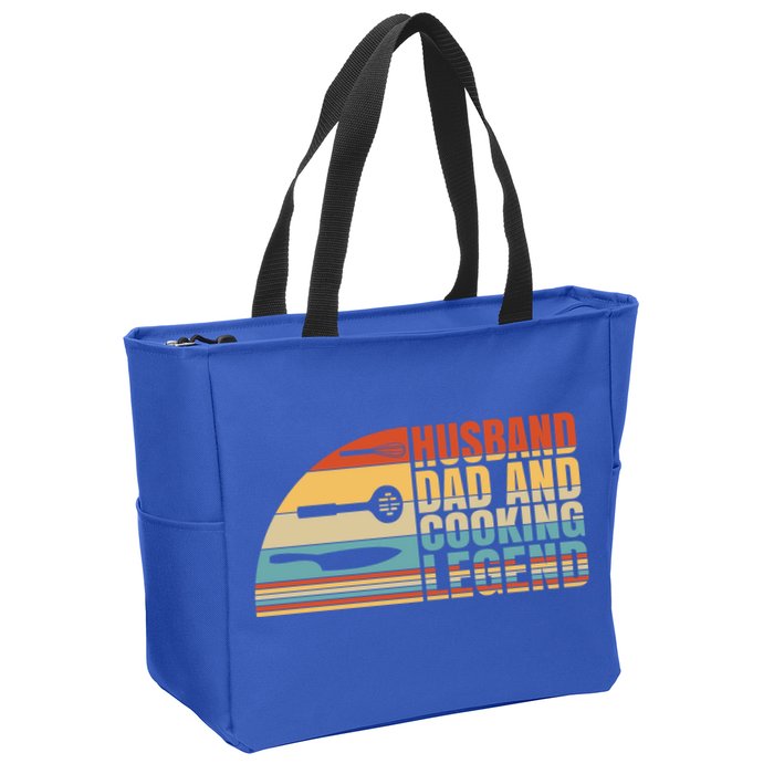 Husband Dad And Cooking Legend Cook Cooking And Chef Meaningful Gift Zip Tote Bag