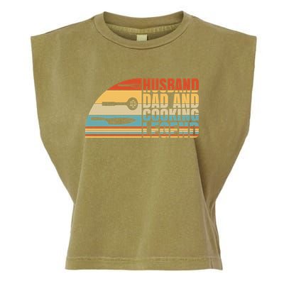 Husband Dad And Cooking Legend Cook Cooking And Chef Meaningful Gift Garment-Dyed Women's Muscle Tee