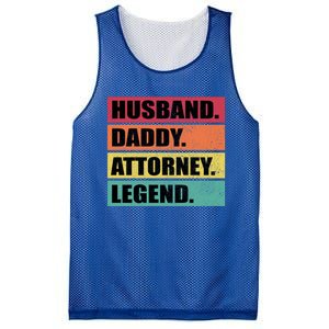 Husband Daddy Attorney Legend Retro Fathers Day Meaningful Gift Mesh Reversible Basketball Jersey Tank