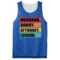 Husband Daddy Attorney Legend Retro Fathers Day Meaningful Gift Mesh Reversible Basketball Jersey Tank