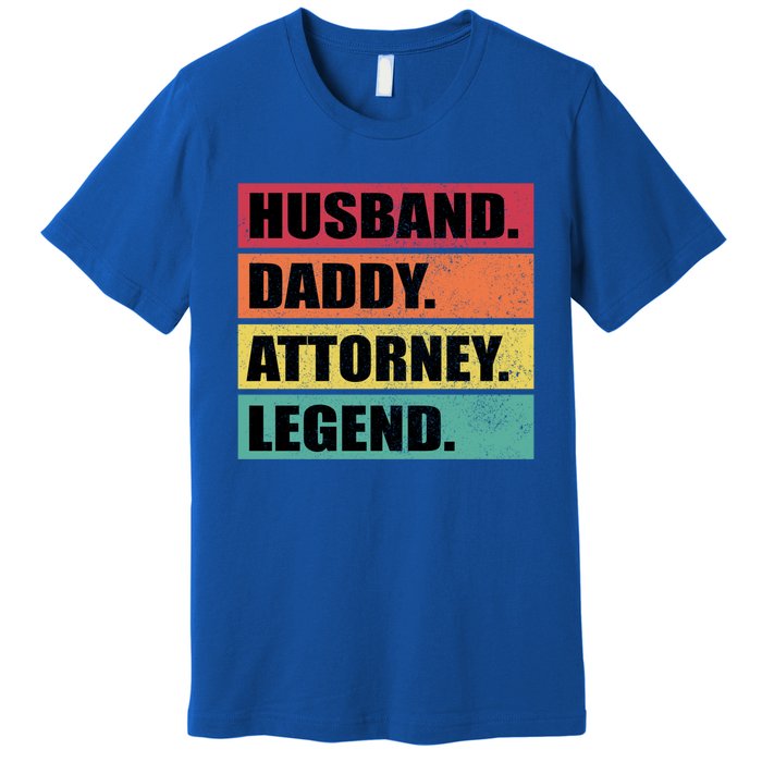 Husband Daddy Attorney Legend Retro Fathers Day Meaningful Gift Premium T-Shirt