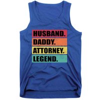 Husband Daddy Attorney Legend Retro Fathers Day Meaningful Gift Tank Top