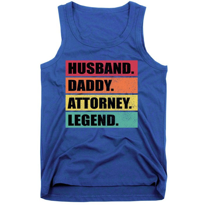 Husband Daddy Attorney Legend Retro Fathers Day Meaningful Gift Tank Top