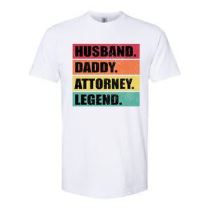 Husband Daddy Attorney Legend Retro Fathers Day Meaningful Gift Softstyle CVC T-Shirt