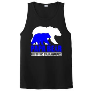 HuntingtonS Disease Awareness Papa Bear Blue Support Father Gift PosiCharge Competitor Tank