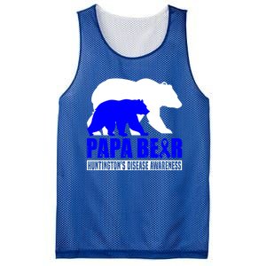 HuntingtonS Disease Awareness Papa Bear Blue Support Father Gift Mesh Reversible Basketball Jersey Tank