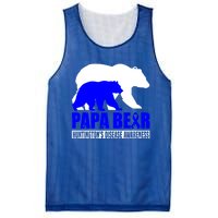 HuntingtonS Disease Awareness Papa Bear Blue Support Father Gift Mesh Reversible Basketball Jersey Tank