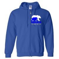 HuntingtonS Disease Awareness Papa Bear Blue Support Father Gift Full Zip Hoodie