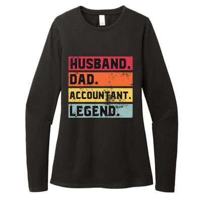 Husband Dad Accountant Legend Funny Accounting CPA Father Womens CVC Long Sleeve Shirt