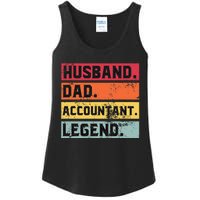 Husband Dad Accountant Legend Funny Accounting CPA Father Ladies Essential Tank