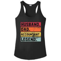 Husband Dad Accountant Legend Funny Accounting CPA Father Ladies PosiCharge Competitor Racerback Tank