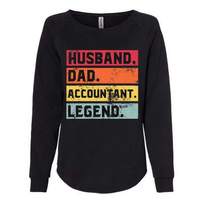 Husband Dad Accountant Legend Funny Accounting CPA Father Womens California Wash Sweatshirt