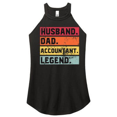 Husband Dad Accountant Legend Funny Accounting CPA Father Women's Perfect Tri Rocker Tank