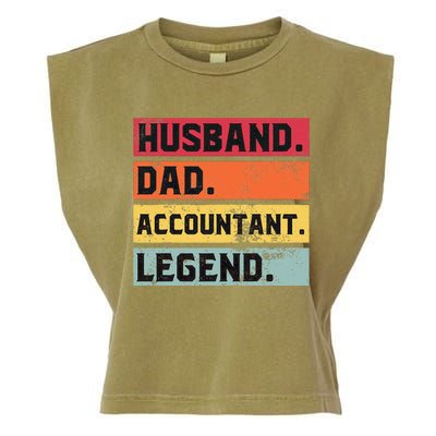 Husband Dad Accountant Legend Funny Accounting CPA Father Garment-Dyed Women's Muscle Tee