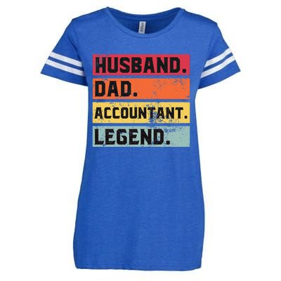 Husband Dad Accountant Legend Funny Accounting CPA Father Enza Ladies Jersey Football T-Shirt