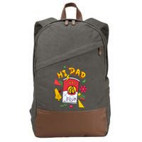 Hi Dad Abc Soup Funny Retro 80s Cute Dog Gift For Dad Cotton Canvas Backpack
