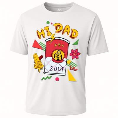 Hi Dad Abc Soup Funny Retro 80s Cute Dog Gift For Dad Performance Shirt