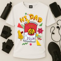 Hi Dad Abc Soup Funny Retro 80s Cute Dog Gift For Dad Cooling Performance Crew T-Shirt
