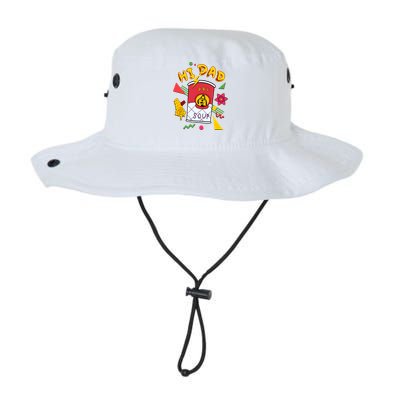 Hi Dad Abc Soup Funny Retro 80s Cute Dog Gift For Dad Bucket Hat