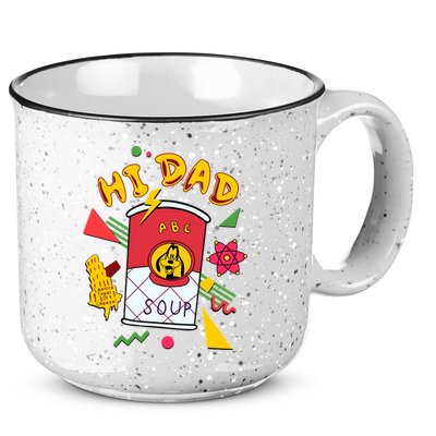 Hi Dad Abc Soup Funny Retro 80s Cute Dog Gift For Dad 15oz Campfire Ceramic Mug