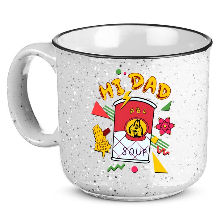Hi Dad Abc Soup Funny Retro 80s Cute Dog Gift For Dad 15oz Campfire Ceramic Mug