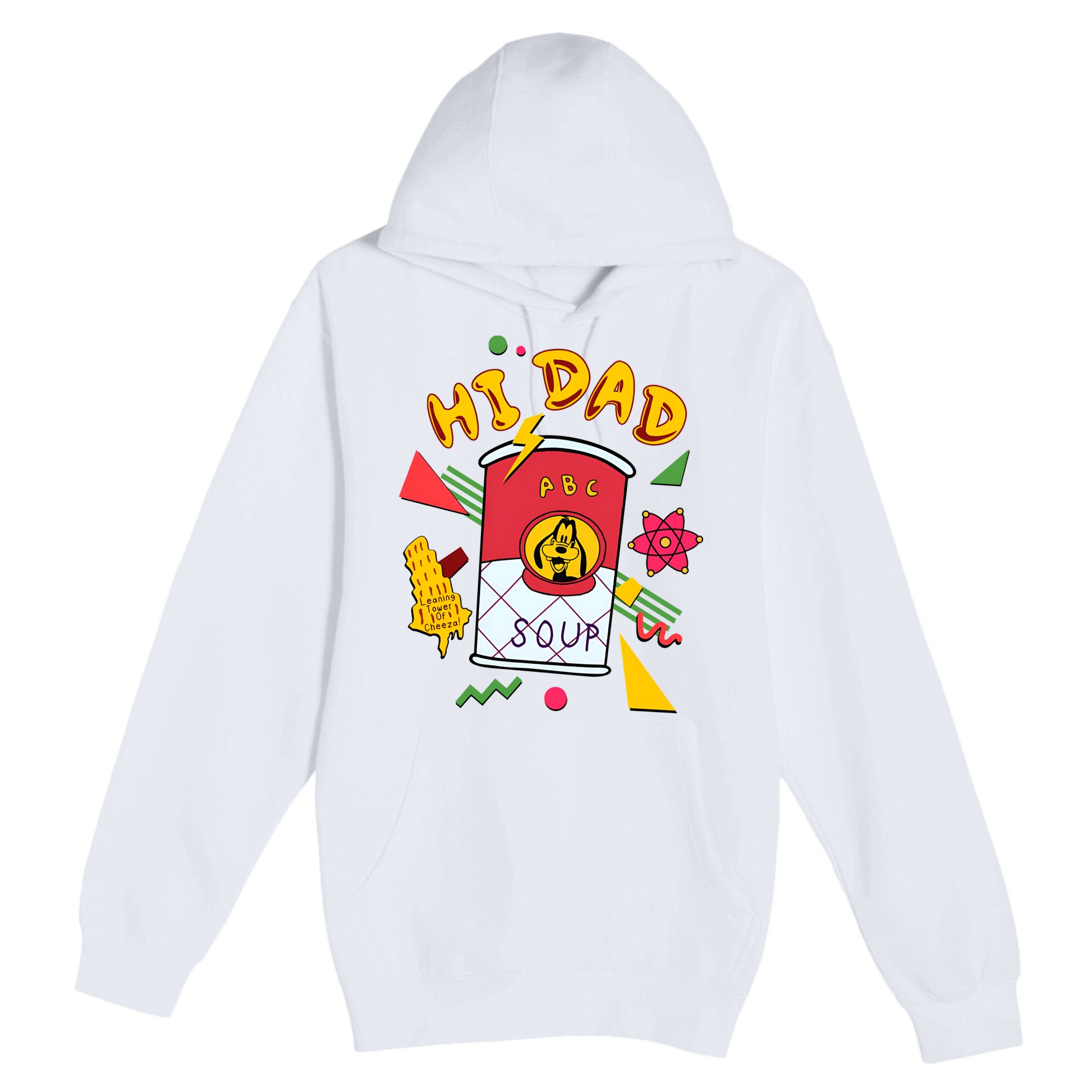 Hi Dad Abc Soup Funny Retro 80s Cute Dog Gift For Dad Premium Pullover Hoodie