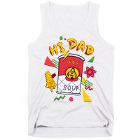 Hi Dad Abc Soup Funny Retro 80s Cute Dog Gift For Dad Tank Top