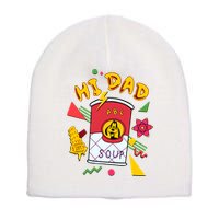 Hi Dad Abc Soup Funny Retro 80s Cute Dog Gift For Dad Short Acrylic Beanie