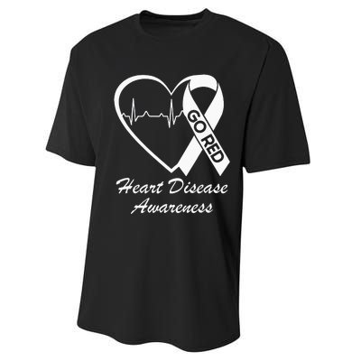 Heart Disease Awareness We Wear Red In February Go Red Heart Performance Sprint T-Shirt