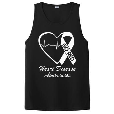 Heart Disease Awareness We Wear Red In February Go Red Heart PosiCharge Competitor Tank