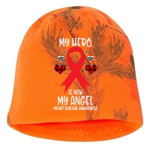 Heart Disease Awareness Remembrance Hero Is Now My Angel Gift Kati - Camo Knit Beanie