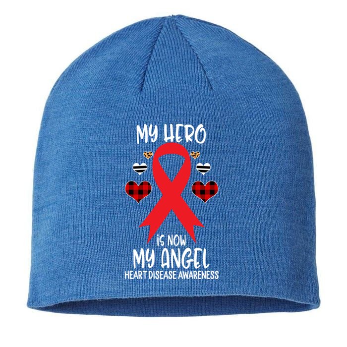 Heart Disease Awareness Remembrance Hero Is Now My Angel Gift Sustainable Beanie