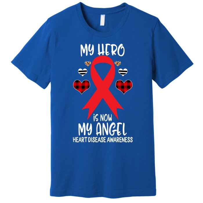 Heart Disease Awareness Remembrance Hero Is Now My Angel Gift Premium T-Shirt