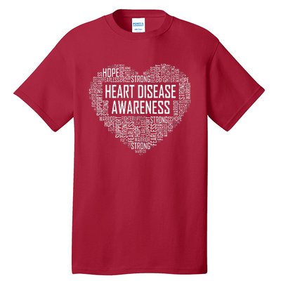 Heart Disease Awareness Heart Gift February Wear Red Tall T-Shirt