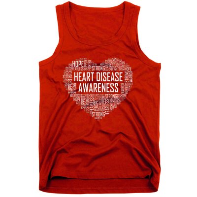 Heart Disease Awareness Heart Gift February Wear Red Tank Top