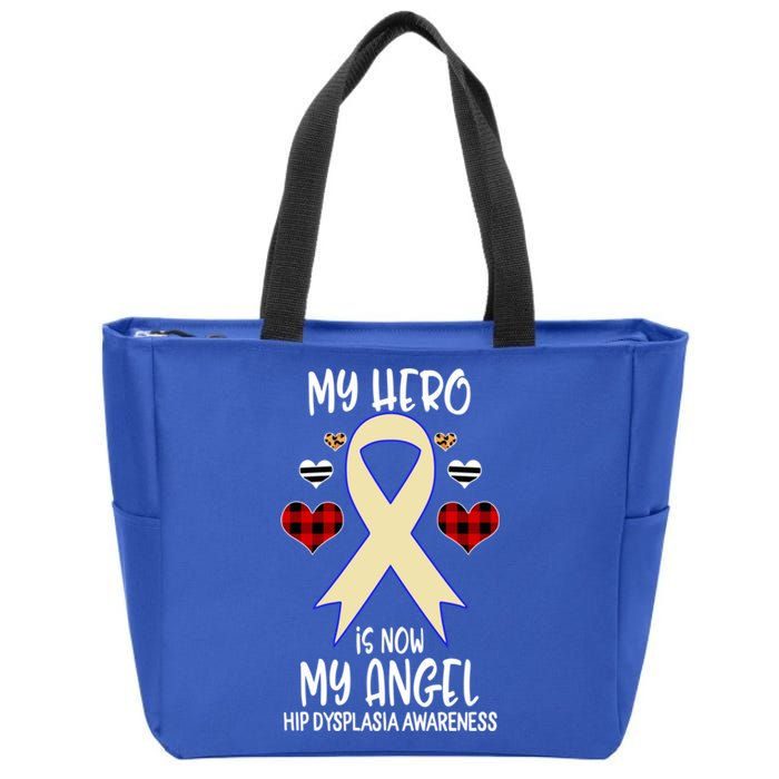 Hip Dysplasia Awareness Remembrance Hero Is Now My Angel Great Gift Zip Tote Bag