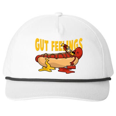 Hot Dog And Bun Gut Feelings Funny Sausage Food Coma Gift Snapback Five-Panel Rope Hat