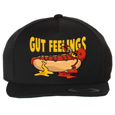 Hot Dog And Bun Gut Feelings Funny Sausage Food Coma Gift Wool Snapback Cap