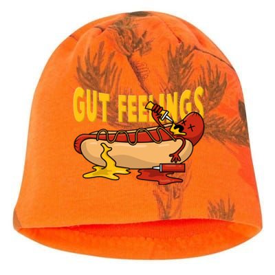 Hot Dog And Bun Gut Feelings Funny Sausage Food Coma Gift Kati - Camo Knit Beanie