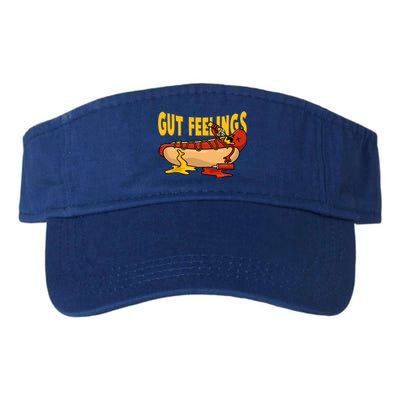 Hot Dog And Bun Gut Feelings Funny Sausage Food Coma Gift Valucap Bio-Washed Visor