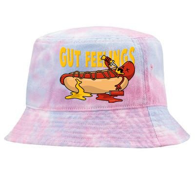 Hot Dog And Bun Gut Feelings Funny Sausage Food Coma Gift Tie-Dyed Bucket Hat