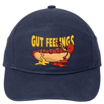 Hot Dog And Bun Gut Feelings Funny Sausage Food Coma Gift 7-Panel Snapback Hat