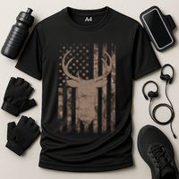 Hunting Deer American Flag Camo Hunter Buck Usa Camouflage Meaningful Gift Cooling Performance Crew T-Shirt