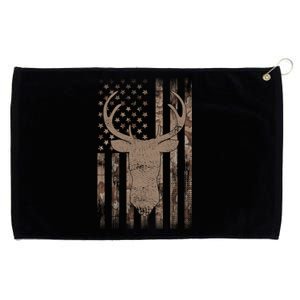 Hunting Deer American Flag Camo Hunter Buck Usa Camouflage Meaningful Gift Grommeted Golf Towel