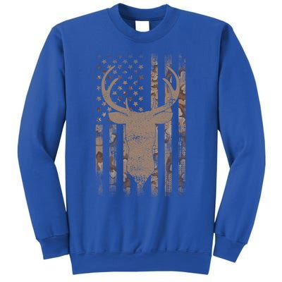 Hunting Deer American Flag Camo Hunter Buck Usa Camouflage Meaningful Gift Sweatshirt