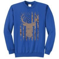 Hunting Deer American Flag Camo Hunter Buck Usa Camouflage Meaningful Gift Tall Sweatshirt