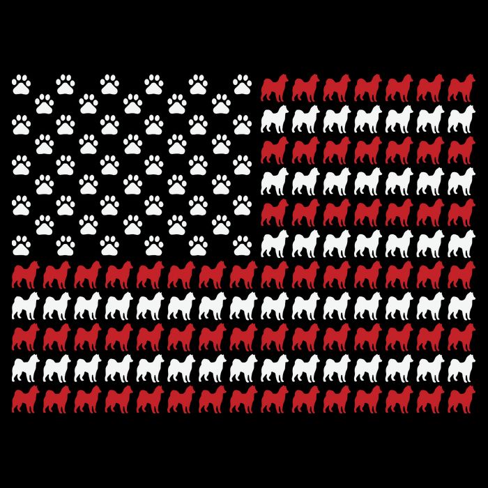 Husky Dog American Flag Patriotic 4th Of July 16 in Basic Backpack